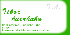 tibor auerhahn business card